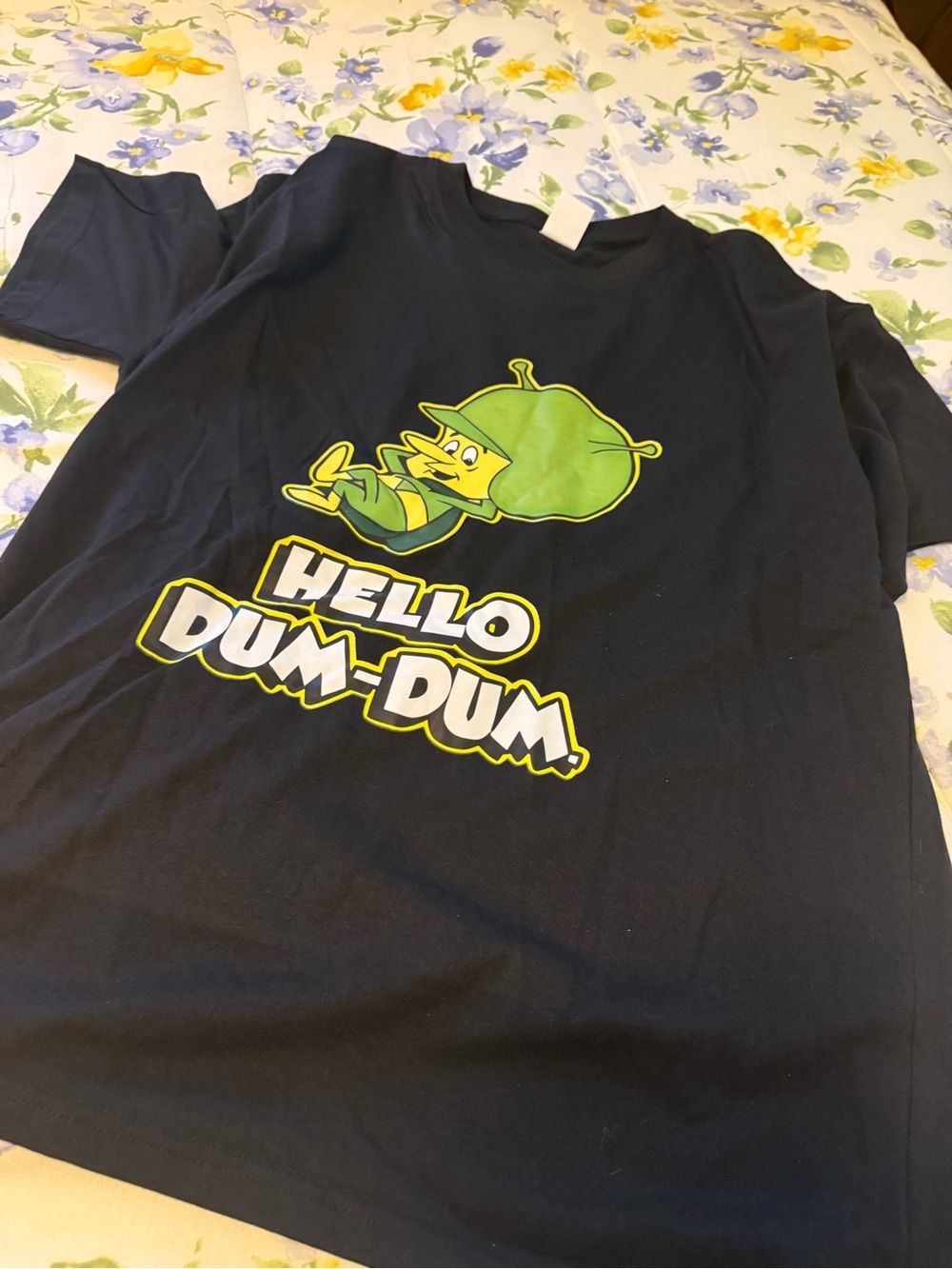 'Hello Dum-Dum' Graphic Tee cotton Alien Print men’s size xl woman’s 2XL new